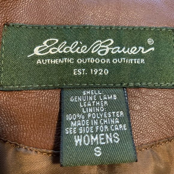 Genuine lamb leather Eddie Bauer jacket in great condition, soft to the … - Picture 10 of 11